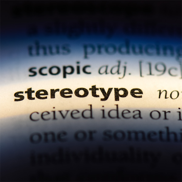An image of the word stereotype in a dictionary
