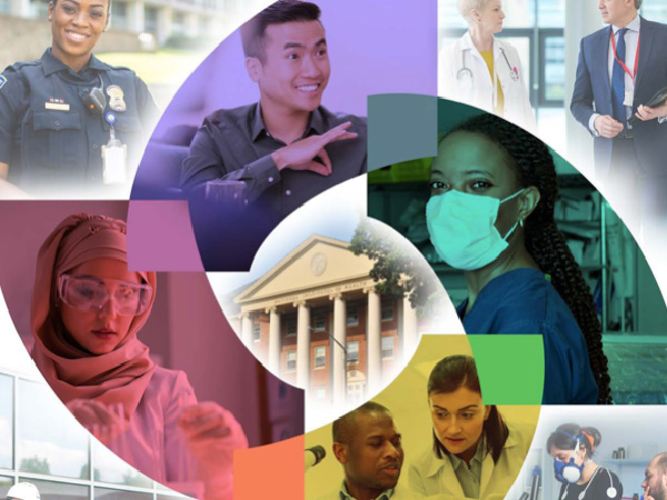 NIH工作人员在几何图形页面设计中选择了不同的种族、种族、性别和职业。